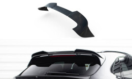 Oberer Heck Spoiler Aufsatz Abrisskante 3D passend für Porsche Macan GTS Mk1 Facelift 2 schwarz Hochglanz