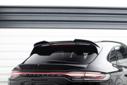 Oberer Heck Spoiler Aufsatz Abrisskante 3D passend für Porsche Macan GTS Mk1 Facelift 2 schwarz Hochglanz