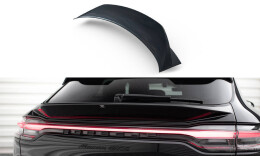 Unterer Heck Spoiler Aufsatz Abrisskante 3D für Porsche Macan GTS Mk1 Facelift 2 schwarz Hochglanz