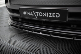 Cup Spoilerlippe Front Ansatz passend für Porsche Macan GTS Mk1 Facelift 2 schwarz Hochglanz