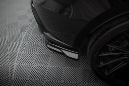 Heck Ansatz Flaps Diffusor für Porsche Macan GTS Mk1 Facelift 2 schwarz Hochglanz