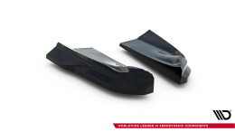Heck Ansatz Flaps Diffusor passend für Porsche Macan GTS Mk1 Facelift 2 schwarz Hochglanz