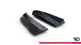 Heck Ansatz Flaps Diffusor passend für Porsche Macan GTS Mk1 Facelift 2 schwarz Hochglanz