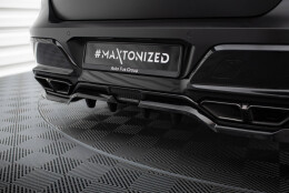 Mittlerer Cup Diffusor Heck Ansatz DTM Look passend für BMW M760e G70 schwarz Hochglanz