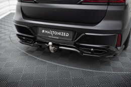 Mittlerer Cup Diffusor Heck Ansatz DTM Look passend für BMW M760e G70 schwarz Hochglanz
