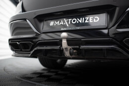 Mittlerer Cup Diffusor Heck Ansatz DTM Look passend für BMW M760e G70 schwarz Hochglanz