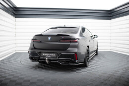 Mittlerer Cup Diffusor Heck Ansatz DTM Look passend für BMW M760e G70 schwarz Hochglanz