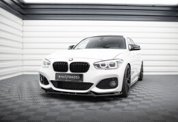 Cup Spoilerlippe Front Ansatz V.5 passend für BMW 1er M-Paket / M140i F20 Facelift schwarz Hochglanz