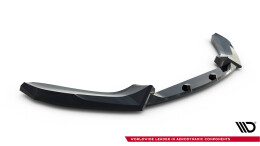 Cup Spoilerlippe Front Ansatz V.5 passend für BMW 1er M-Paket / M140i F20 Facelift schwarz Hochglanz