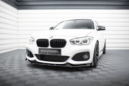Street+ Spoilerlippe Front Ansatz V.5 + Flaps passend für BMW 1er M-Paket / M140i F20 FL