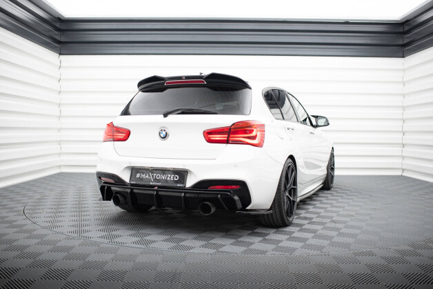 Heck Ansatz Flaps Diffusor V.5 passend für (passend für heckansatz v.3) BMW 1er M-Paket / M140i F20 Facelift schwarz Hochglanz