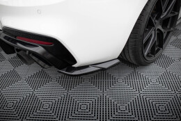 Heck Ansatz Flaps Diffusor V.5 passend für (passend für heckansatz v.3) BMW 1er M-Paket / M140i F20 Facelift schwarz Hochglanz