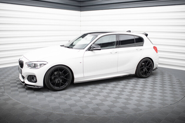 Seitenschweller Ansatz Cup Leisten V.5 passend für BMW 1er M-Paket / M140i F20 Facelift schwarz Hochglanz