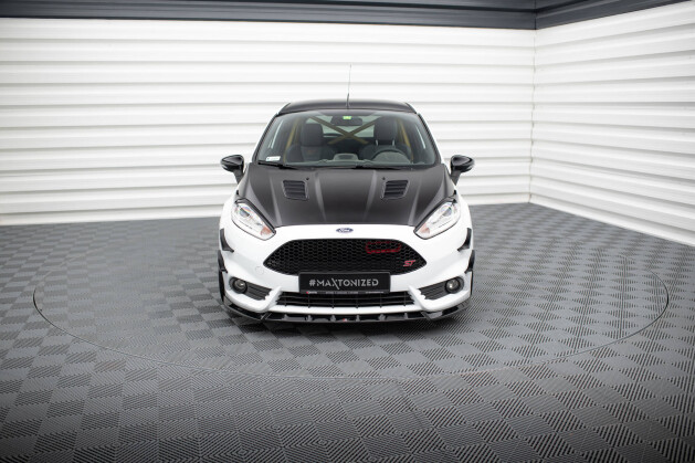 Cup Spoilerlippe Front Ansatz V.6 für Ford Fiesta ST Mk7 Facelift schwarz Hochglanz