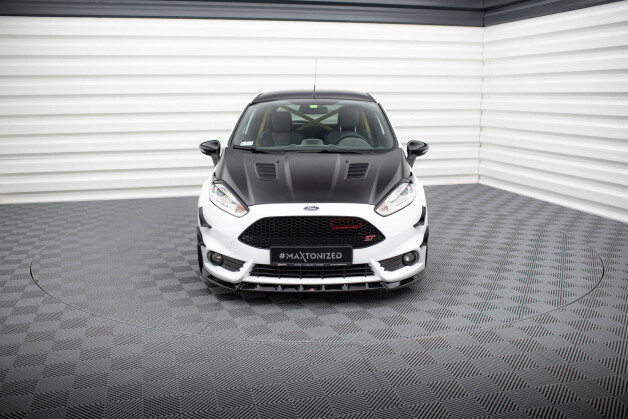 Street+ Spoilerlippe Front Ansatz V.6 passend für Ford Fiesta ST Mk7 FL schwarz Hochglanz