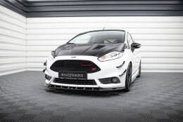 Street+ Spoilerlippe Front Ansatz V.6 passend für Ford Fiesta ST Mk7 FL schwarz Hochglanz