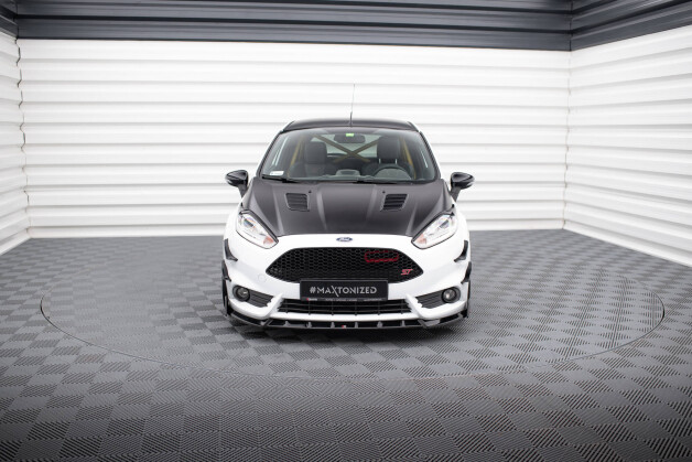 Street+ Spoilerlippe Front Ansatz V.6 + Flaps passend für Ford Fiesta ST Mk7 FL