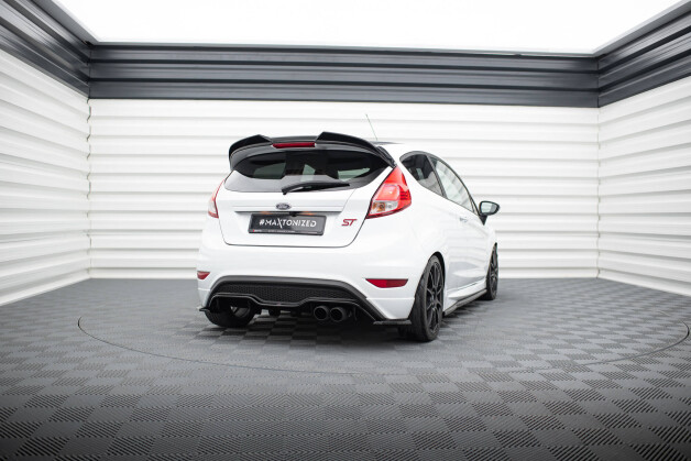 Heck Ansatz Flaps Diffusor V.3 passend für Ford Fiesta ST Mk7 Facelift schwarz Hochglanz