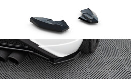 Heck Ansatz Flaps Diffusor V.3 passend für Ford Fiesta ST Mk7 Facelift schwarz Hochglanz