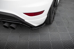 Heck Ansatz Flaps Diffusor V.3 passend für Ford Fiesta ST Mk7 Facelift schwarz Hochglanz