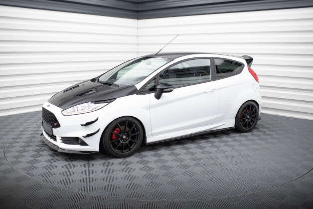 Seitenschweller Ansatz Cup Leisten für V.4 Ford Fiesta ST / ST-Line Mk7 schwarz Hochglanz