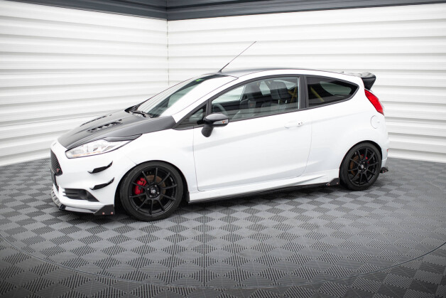 Street+ Seitenschweller Leisten V.4 + Flaps passend für Ford Fiesta ST / ST-Line Mk7