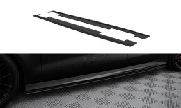 Street Pro Seitenschweller Ansatz Cup Leisten passend für Audi A7 S-Line C7 SCHWARZ