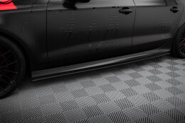 Street Pro Seitenschweller Ansatz Cup Leisten für Audi A7 S-Line C7 rot