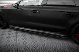 Street Pro Seitenschweller Ansatz Cup Leisten für Audi A7 S-Line C7 rot