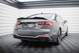Heck Spoiler Aufsatz Abrisskante 3D passend für Audi S5 Coupe / A5 S-Line Coupe F5 Facelift schwarz Hochglanz