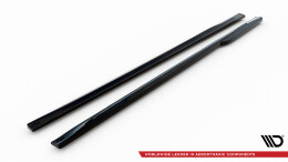 Seitenschweller Ansatz Cup Leisten passend für Audi S5 Coupe / A5 S-Line Coupe F5 Facelift schwarz Hochglanz