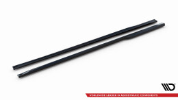 Seitenschweller Ansatz Cup Leisten passend für Audi S5 Coupe / A5 S-Line Coupe F5 Facelift schwarz Hochglanz