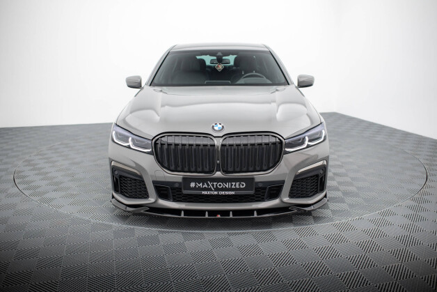 Cup Spoilerlippe Front Ansatz V.5 passend für BMW 7 M-Paket G11 / G12 Facelift schwarz Hochglanz