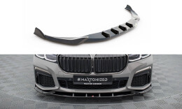 Cup Spoilerlippe Front Ansatz V.5 passend für BMW 7 M-Paket G11 / G12 Facelift schwarz Hochglanz