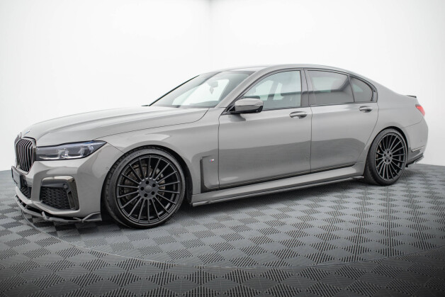 Seitenschweller Ansatz Cup Leisten V.2 passend für BMW 7 M-Paket G11 schwarz Hochglanz