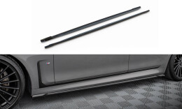 Seitenschweller Ansatz Cup Leisten V.2 passend für BMW 7 M-Paket G11 schwarz Hochglanz