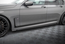 Seitenschweller Ansatz Cup Leisten V.2 passend für BMW 7 M-Paket G11 schwarz Hochglanz