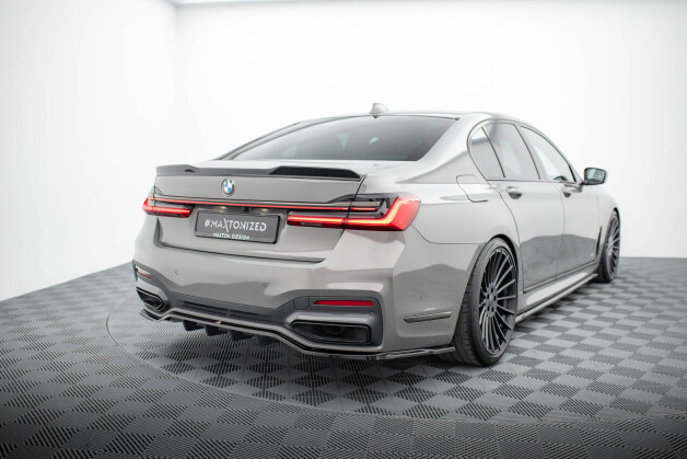 Mittlerer Cup Diffusor DTM Look Heck Ansatz V.2 für BMW 7 M-Paket G11 / G12 Facelift schwarz Hochglanz