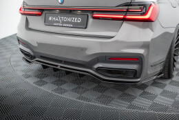Mittlerer Cup Diffusor Heck Ansatz V.2 passend für BMW 7 M-Paket G11 / G12 Facelift schwarz Hochglanz