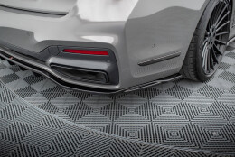 Mittlerer Cup Diffusor Heck Ansatz V.2 passend für BMW 7 M-Paket G11 / G12 Facelift schwarz Hochglanz