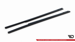 Seitenschweller Ansatz Cup Leisten für Mercedes-Benz S Long W222 schwarz Hochglanz