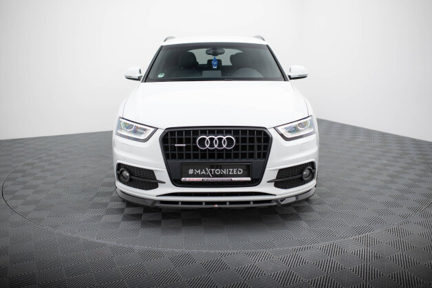 Cup Spoilerlippe Front Ansatz V.1 passend für Audi Q3 S-line 8U schwarz Hochglanz