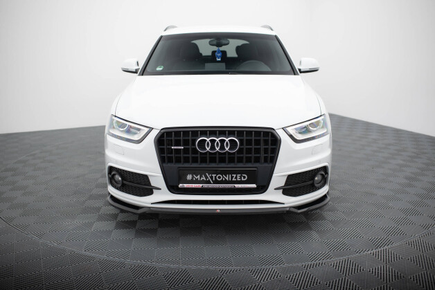 Cup Spoilerlippe Front Ansatz V.2 passend für Audi Q3 S-line 8U schwarz Hochglanz