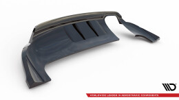Mittlerer Cup Diffusor Heck Ansatz DTM Look passend für Audi Q3 S-line 8U schwarz Hochglanz