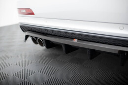 Mittlerer Cup Diffusor Heck Ansatz DTM Look passend für Audi Q3 S-line 8U schwarz Hochglanz