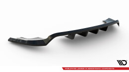 Mittlerer Cup Diffusor Heck Ansatz DTM Look passend für Audi Q3 S-line 8U schwarz Hochglanz