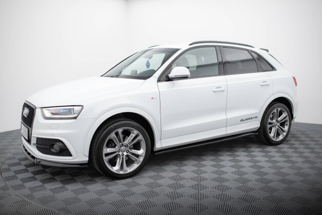 Seitenschweller Ansatz Cup Leisten passend für Audi Q3 S-line 8U schwarz Hochglanz