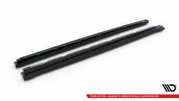 Seitenschweller Ansatz Cup Leisten für Audi Q3 S-line 8U schwarz Hochglanz