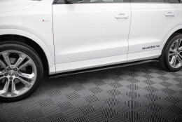 Seitenschweller Ansatz Cup Leisten passend für Audi Q3 S-line 8U schwarz Hochglanz