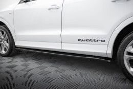 Seitenschweller Ansatz Cup Leisten passend für Audi Q3 S-line 8U schwarz Hochglanz